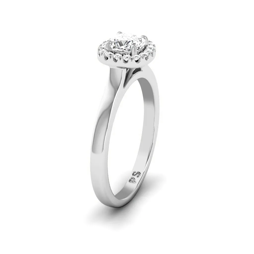 0.60-1.75 CT Round & Cushion Cut Diamonds - Halo Ring