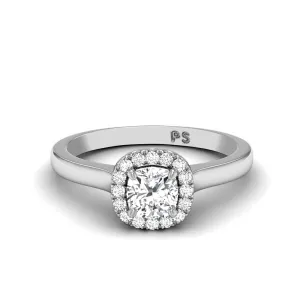 0.60-1.75 CT Round & Cushion Cut Diamonds - Halo Ring