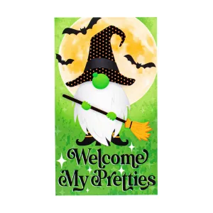 10" Waterproof Sign: Halloween Witch Gnome