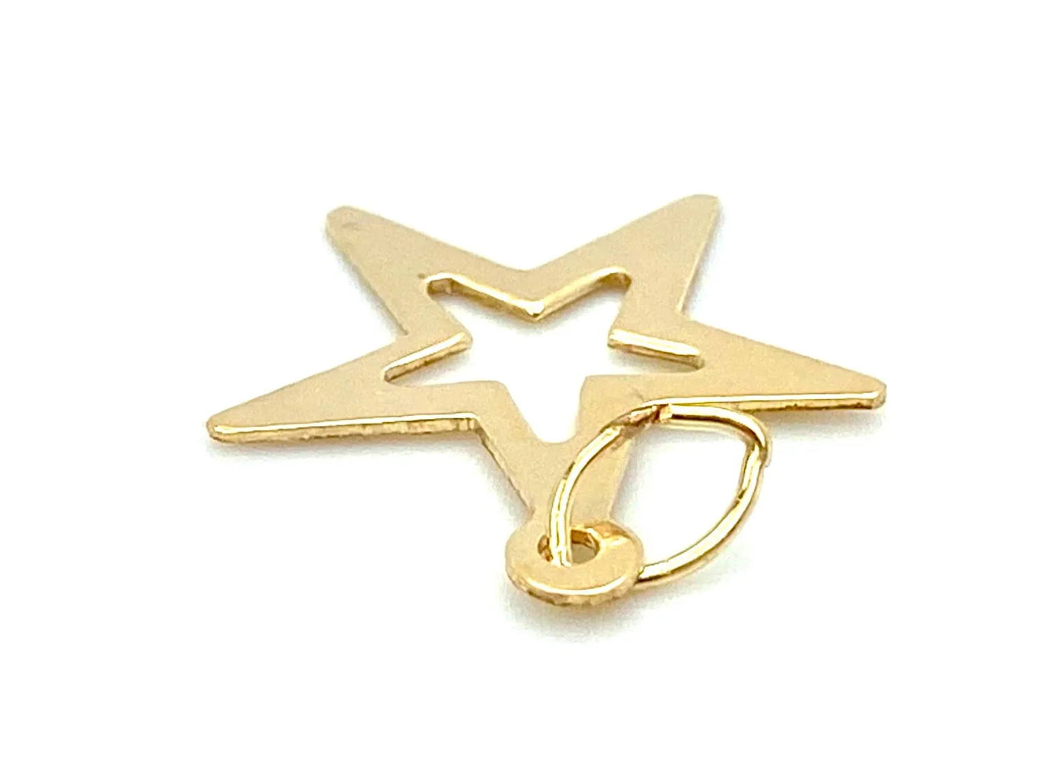 14KGF Star Cut Out Charm , Sku#1457-C