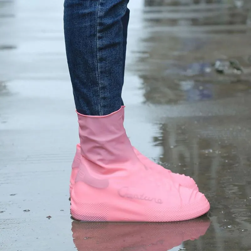 2023New Rain Boots Waterproof Shoe Cover Silicone Unisex Outdoor Waterproof Non-Slip Non-slip Wear-Resistant Reusable Shoe Cover