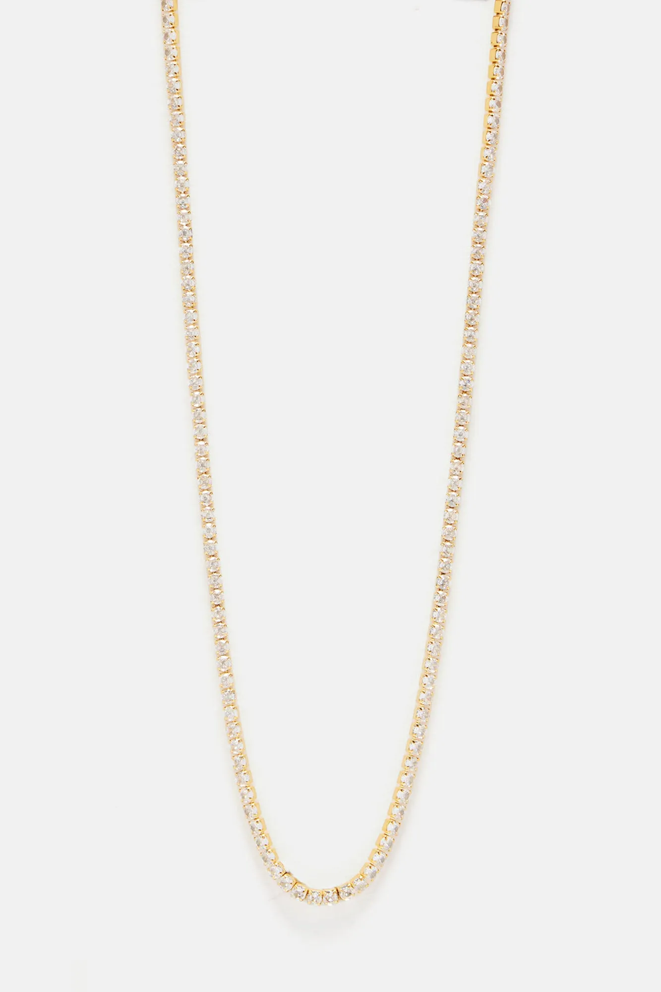 3mm Premium 18″ Tennis Chain Necklace - Gold