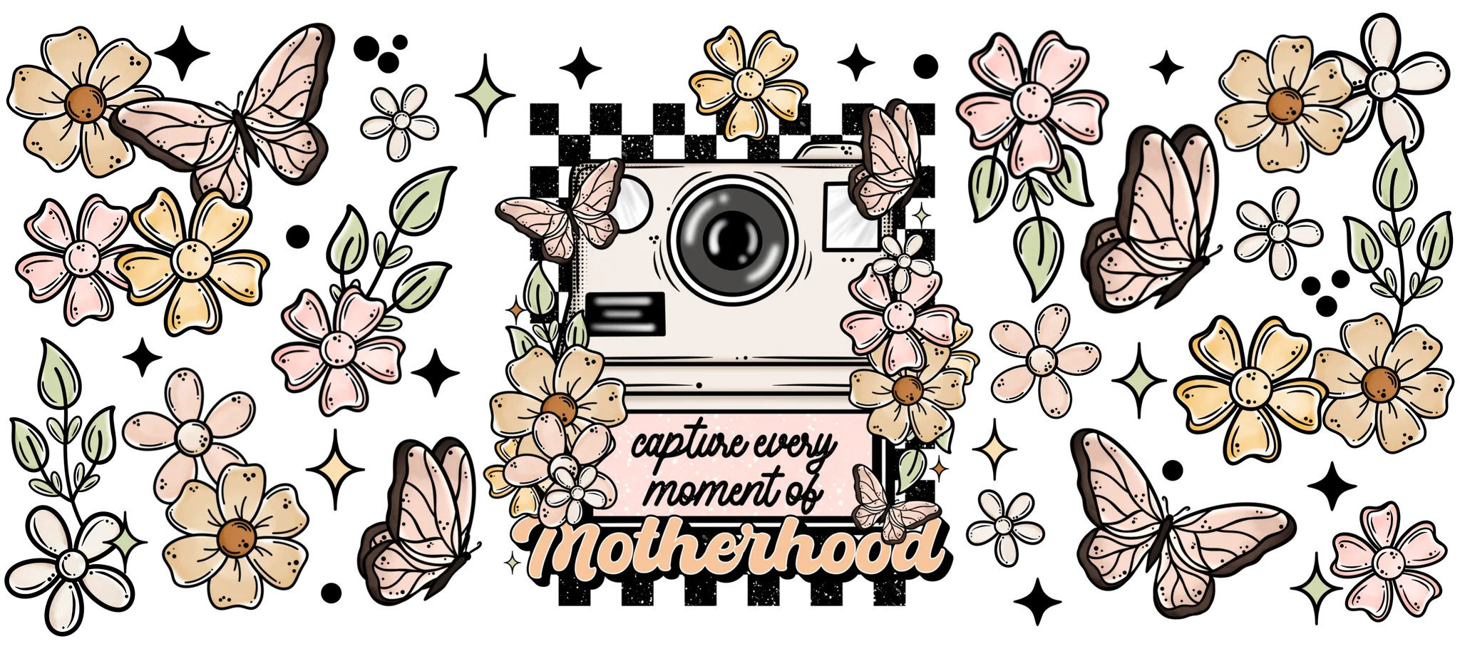 40 oz Tumbler Wrap - UVDTF Ink Transfers - Capture Every Moment Motherhood