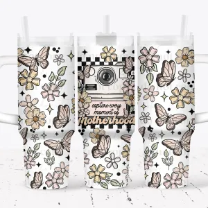 40 oz Tumbler Wrap - UVDTF Ink Transfers - Capture Every Moment Motherhood