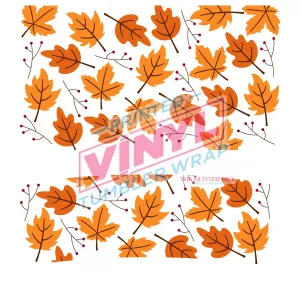 40 oz Tumbler Wrap - UVDTF Ink Transfers - Fall Leaves