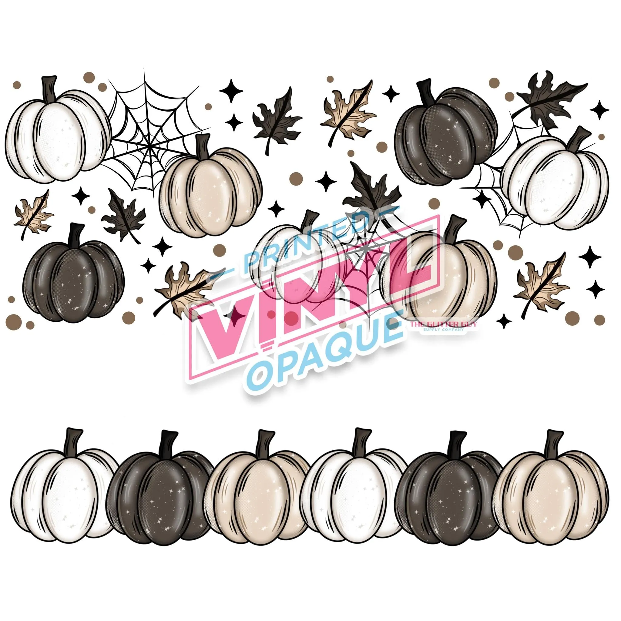 40 oz Tumbler Wrap - UVDTF Ink Transfers - Hello Fall Pumpkins