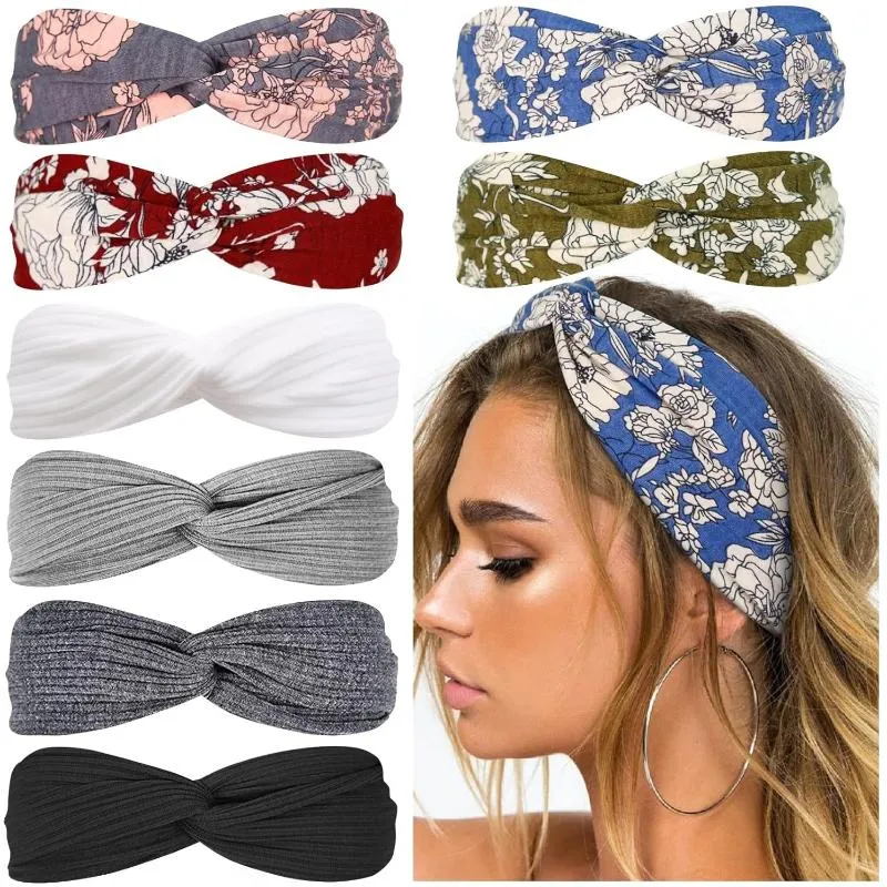 8 Pack Women's Headbands with Twist Knotted Style