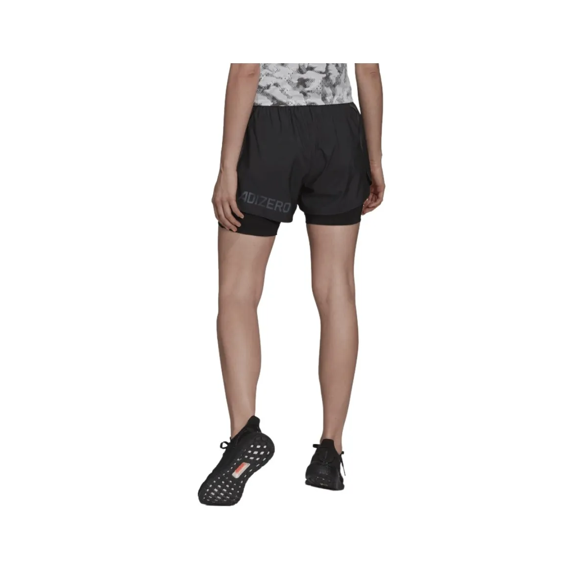 Adidas Adizero 2 In 1 Shorts Black Women