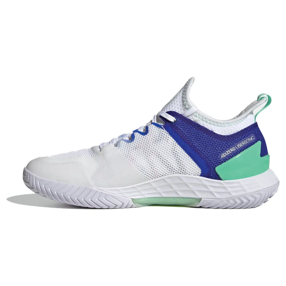 adidas Adizero Ubersonic 4 Tennis Shoes (Ladies) - Cloud White/Violet Fusion/Silver Metallic