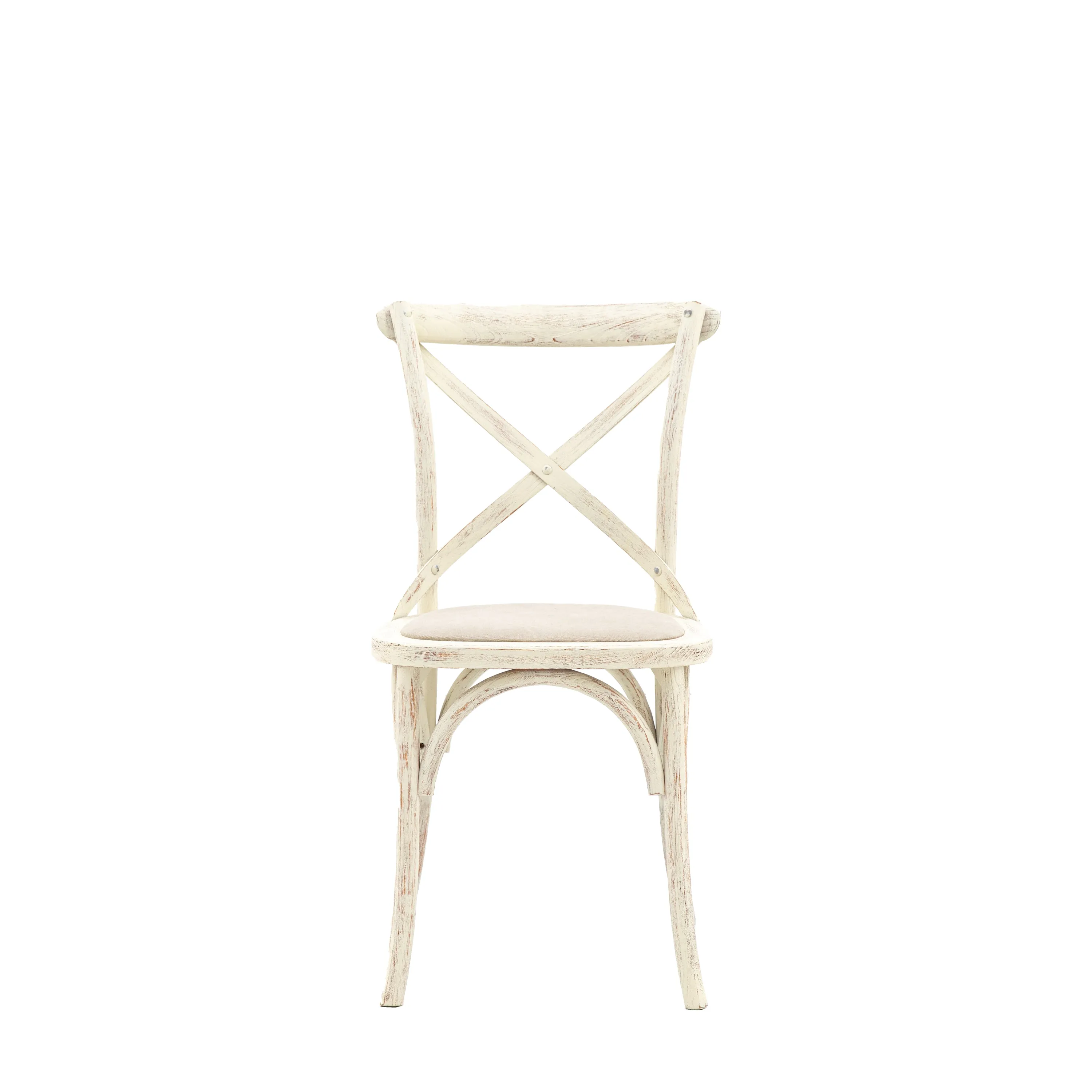 Amos Cafe Chair White Linen (2pk)