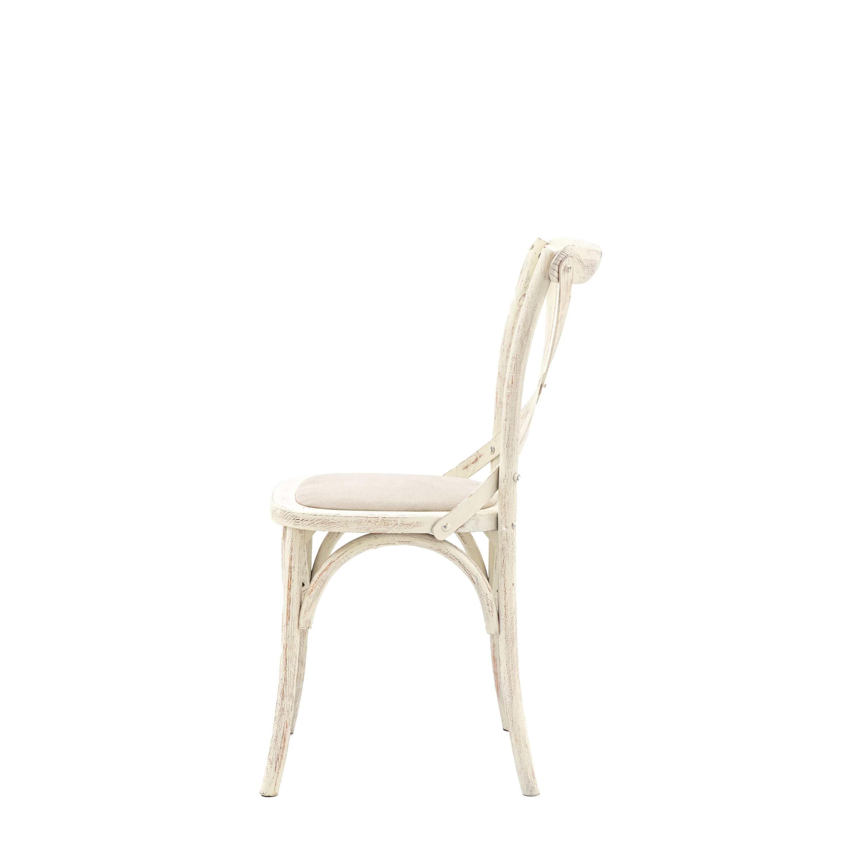 Amos Cafe Chair White Linen (2pk)