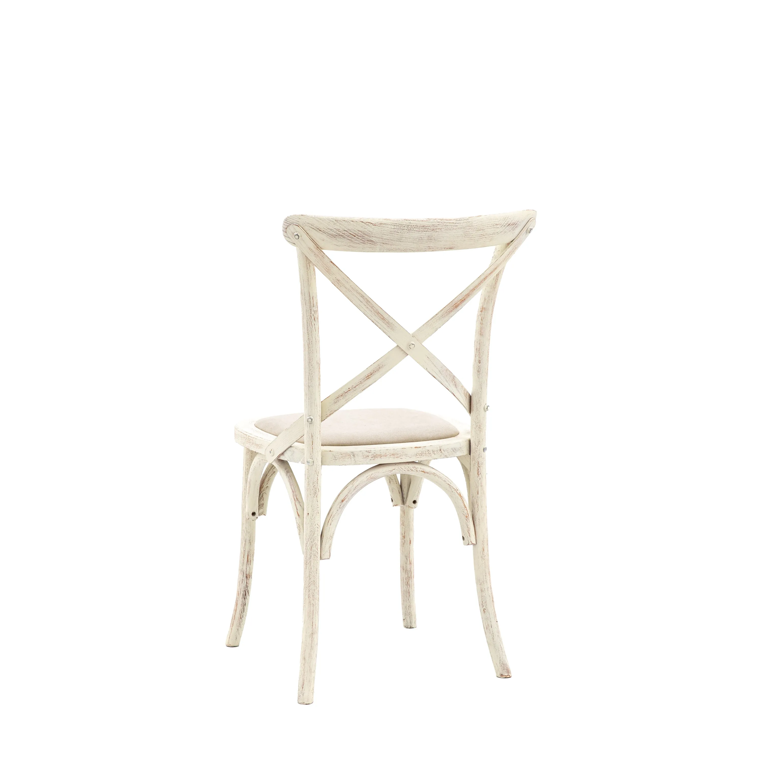 Amos Cafe Chair White Linen (2pk)