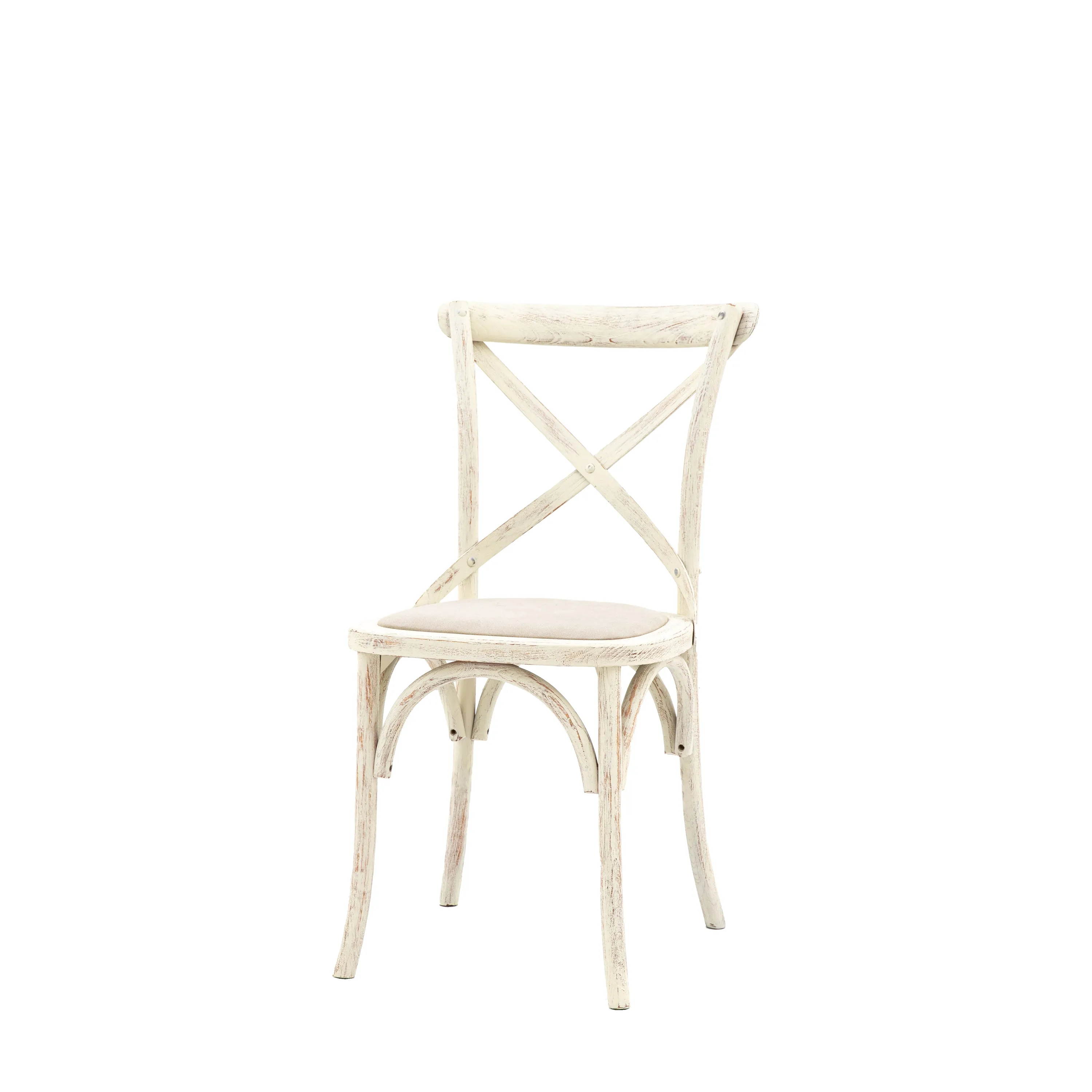 Amos Cafe Chair White Linen (2pk)