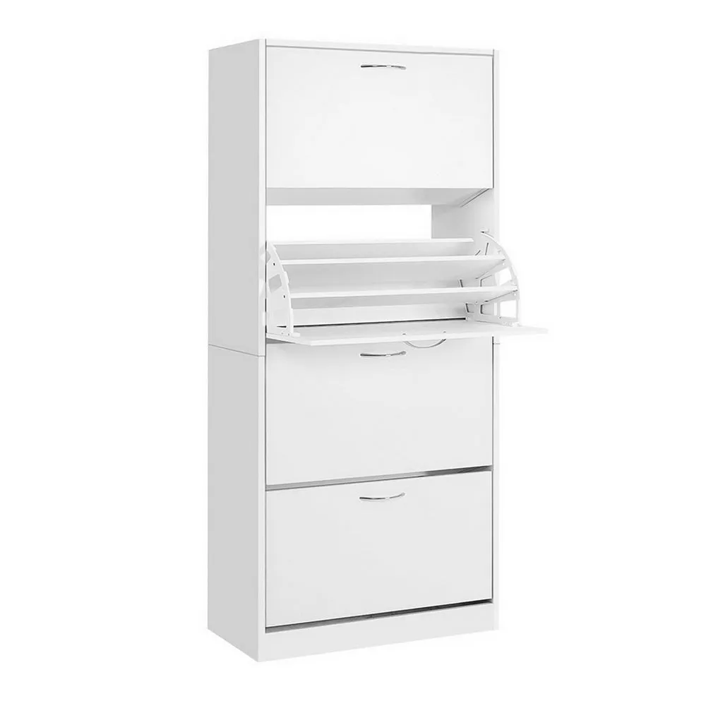 Artiss Shoe Rack Cabinet 60 Pairs 4 Doors - White