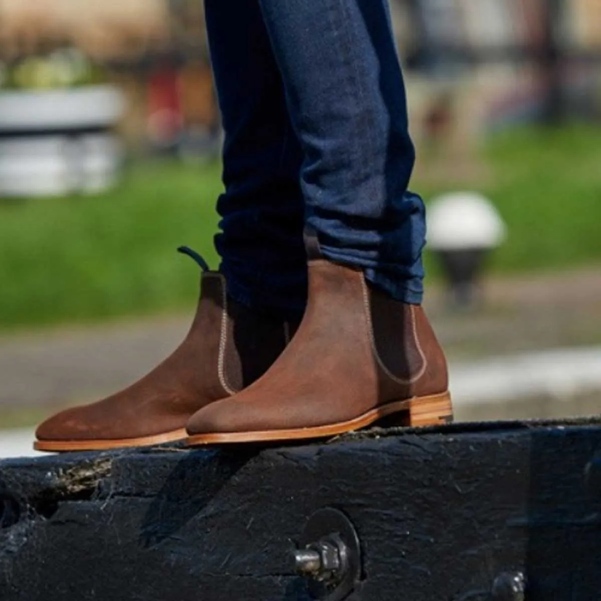 BARKER Mansfield Chelsea Boots - Mens - Brown Waxy Suede