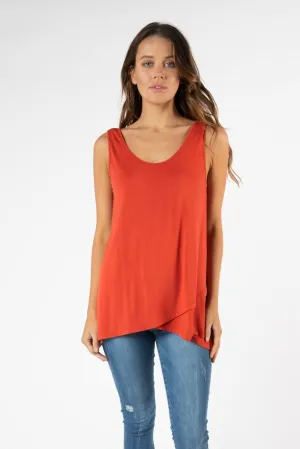 Betty Basics Zorita Tank in Sunset Red