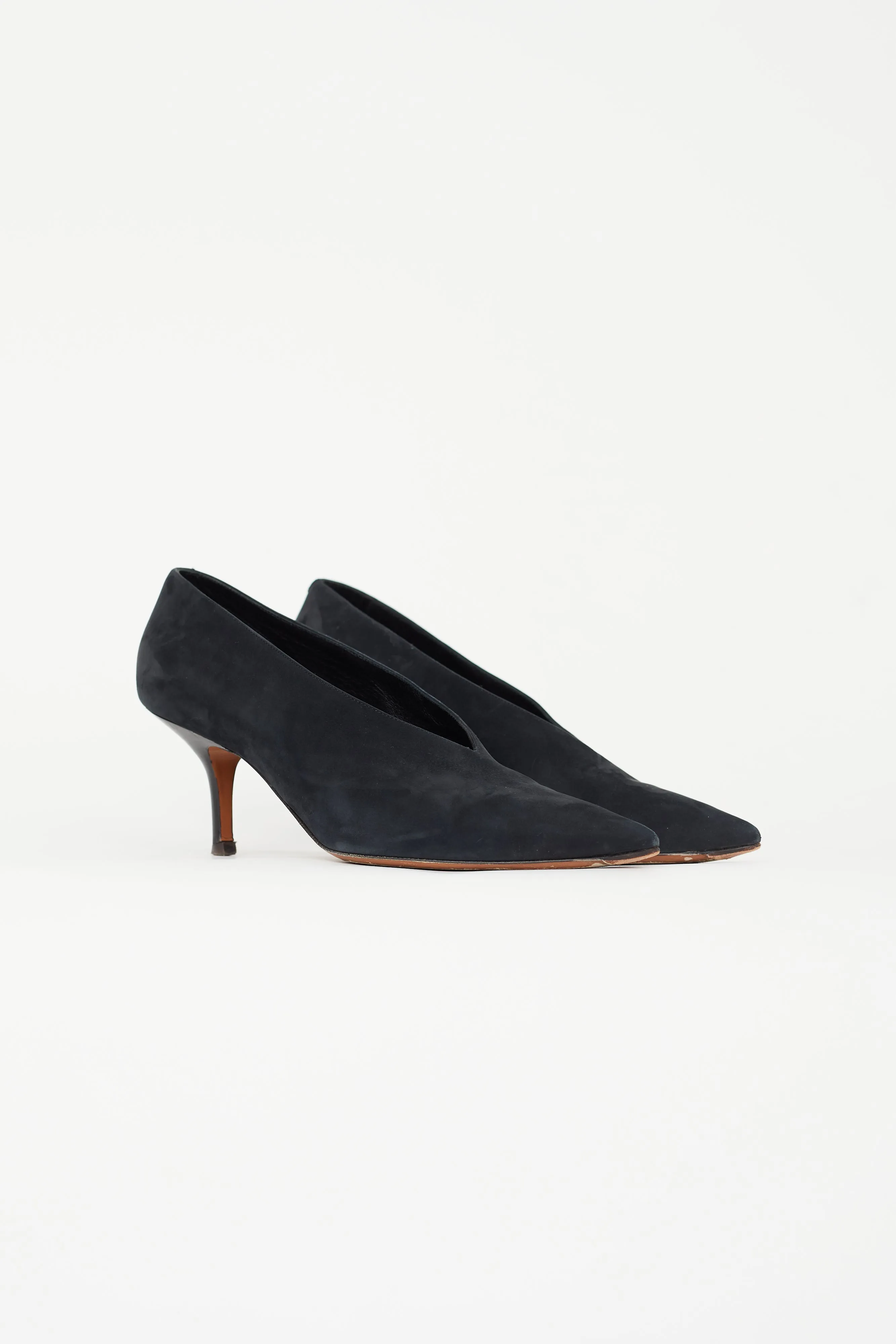 Black Nubuck Leather Pump