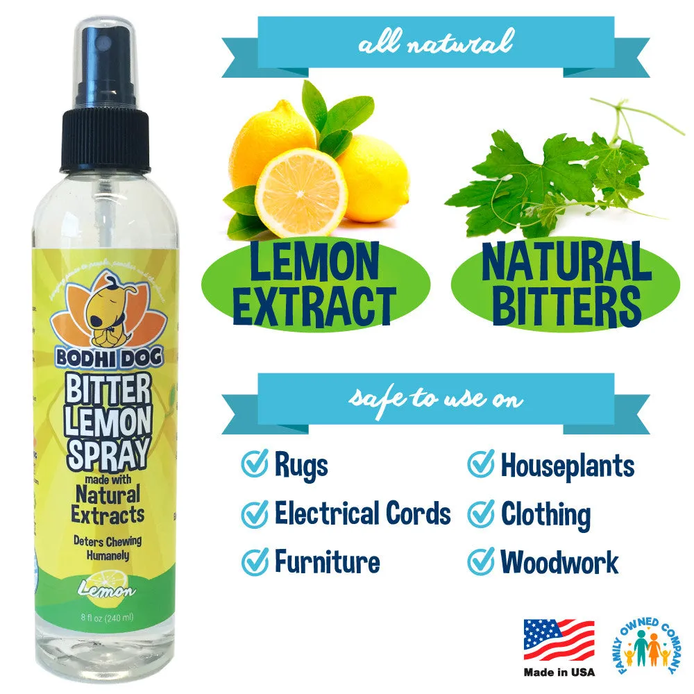 Bodhi Dog Bitter Lemon Spray | Anti Chew Spray for Dogs and Cats | Kitten & Puppy Training Anti Chew Spray | 100% Non Toxic | Made in USA