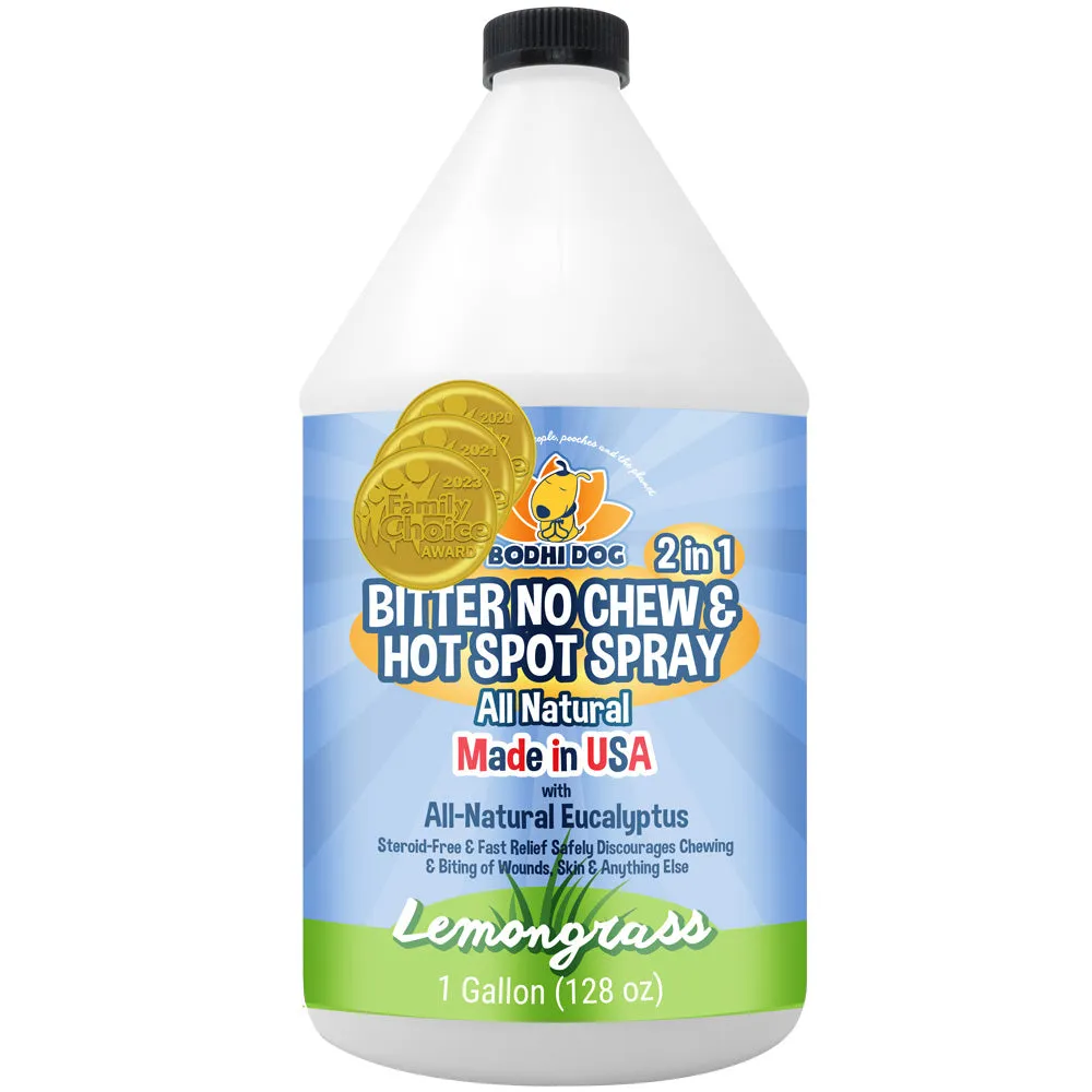 Bodhi Dog New Bitter 2 in 1 No Chew & Hot Spot Spray | Natural Anti-Chew Remedy Better Than Bitter Apple | Safe on Skin, Wounds and Most Surfaces | Made in USA