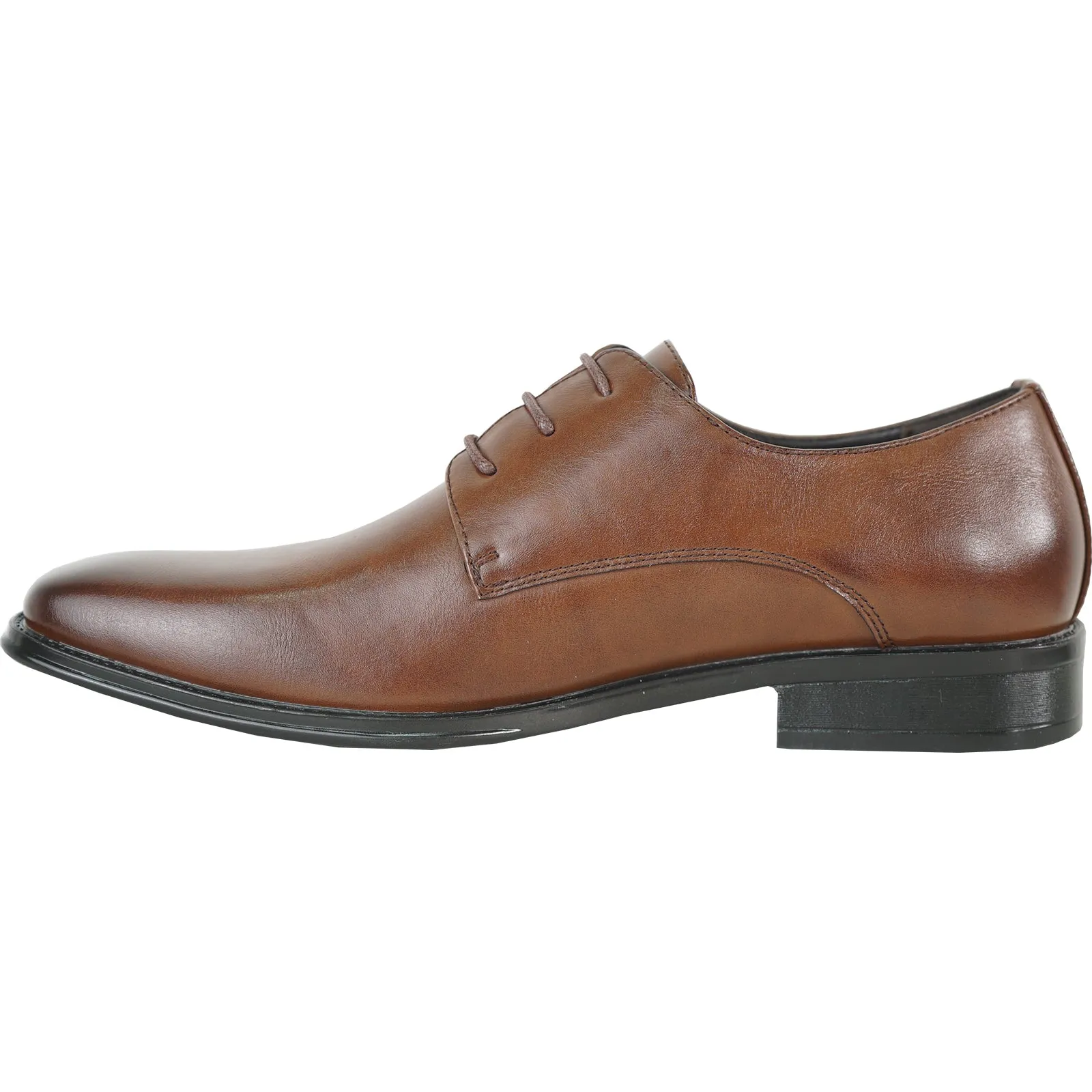 BRAVO Men Dress Shoe MILANO-8 Oxford Shoe Brown