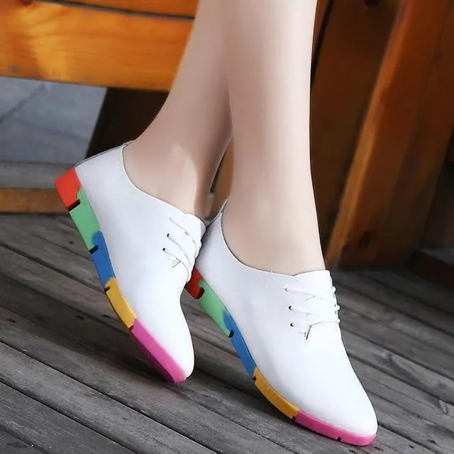 Breathable Genuine Leather Shoes for Women