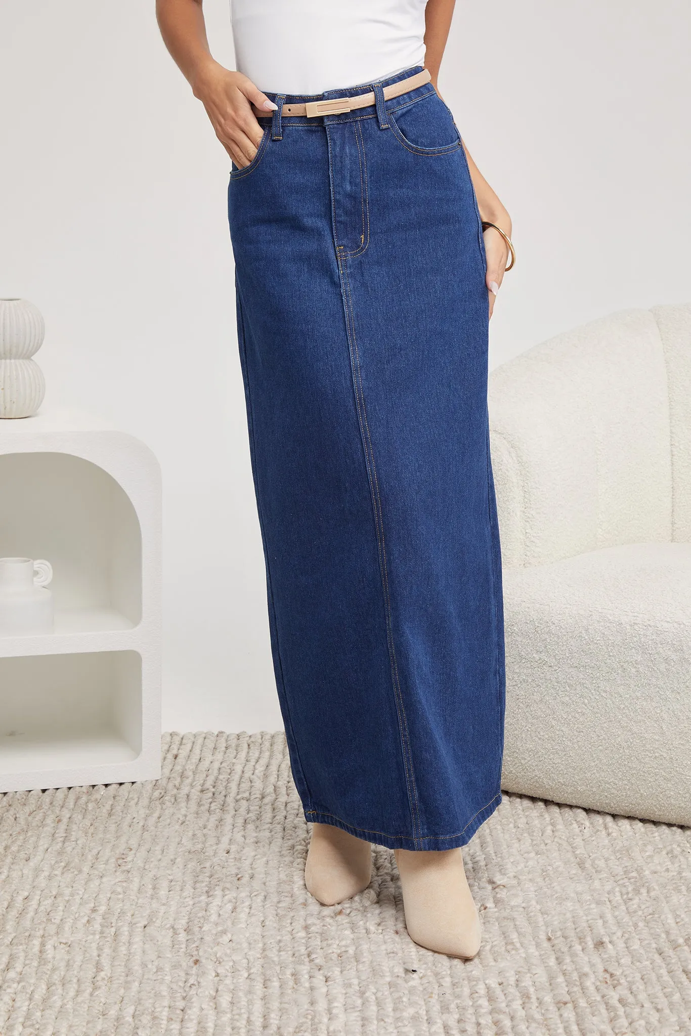 Brecca Skirt - Indigo Denim