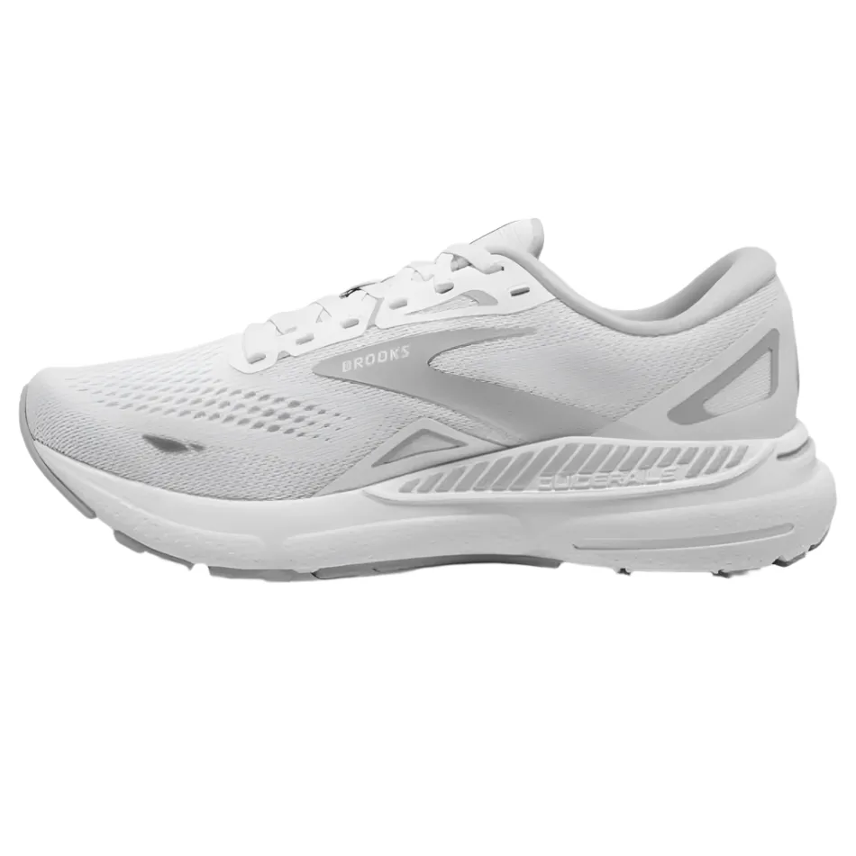 Brooks Women's Adrenaline GTS 23 Running Shoes in White/Oyster/Silver