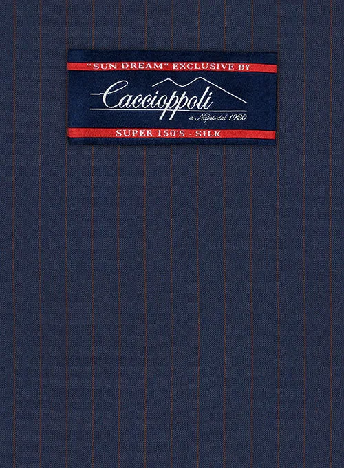 Caccioppoli Sun Dream Aciaga Blue Wool Silk Jacket