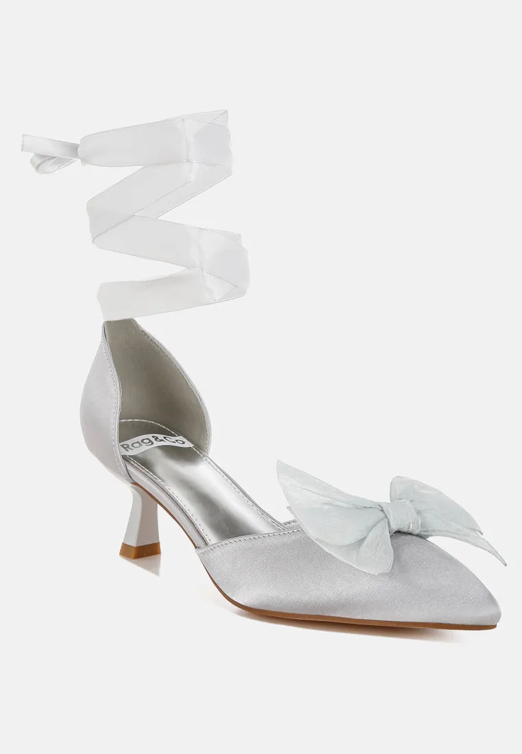 Cadell Bow Detail Satin Sandals