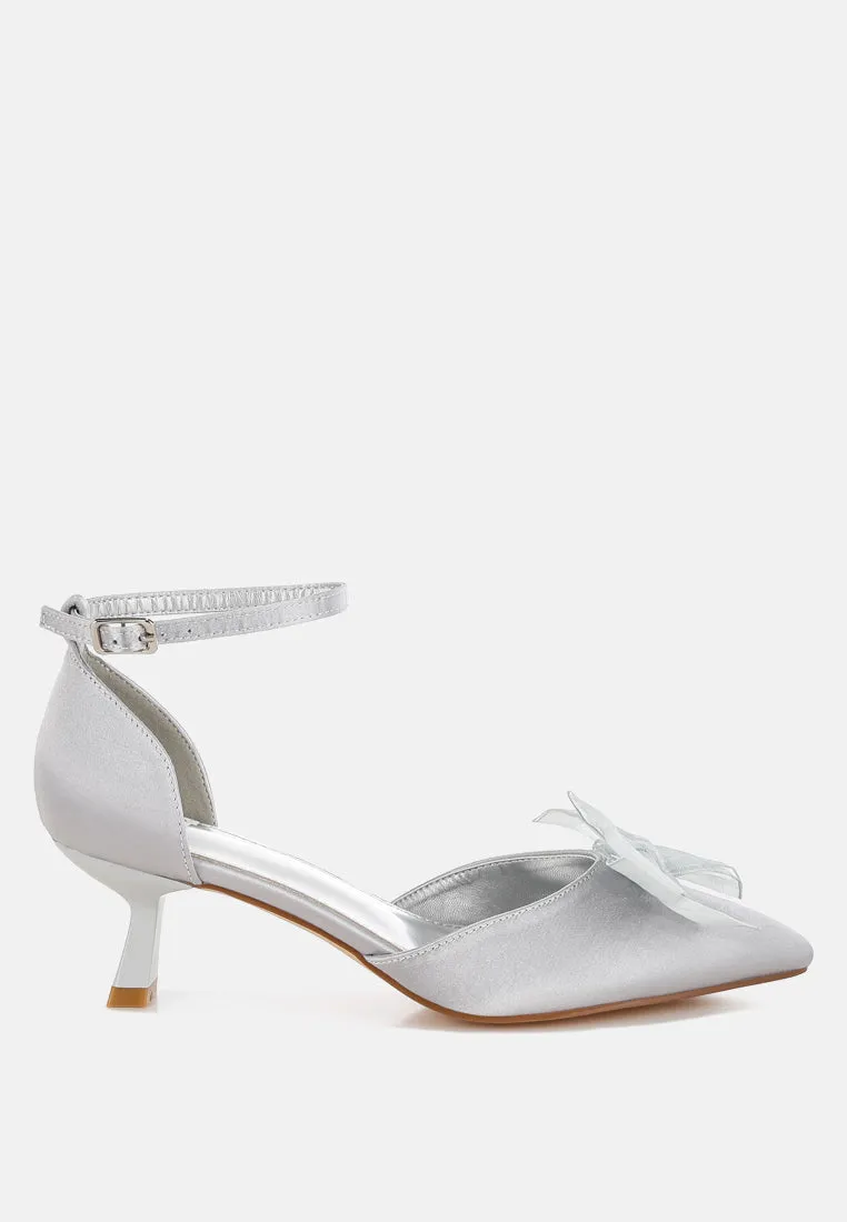 Cadell Bow Detail Satin Sandals