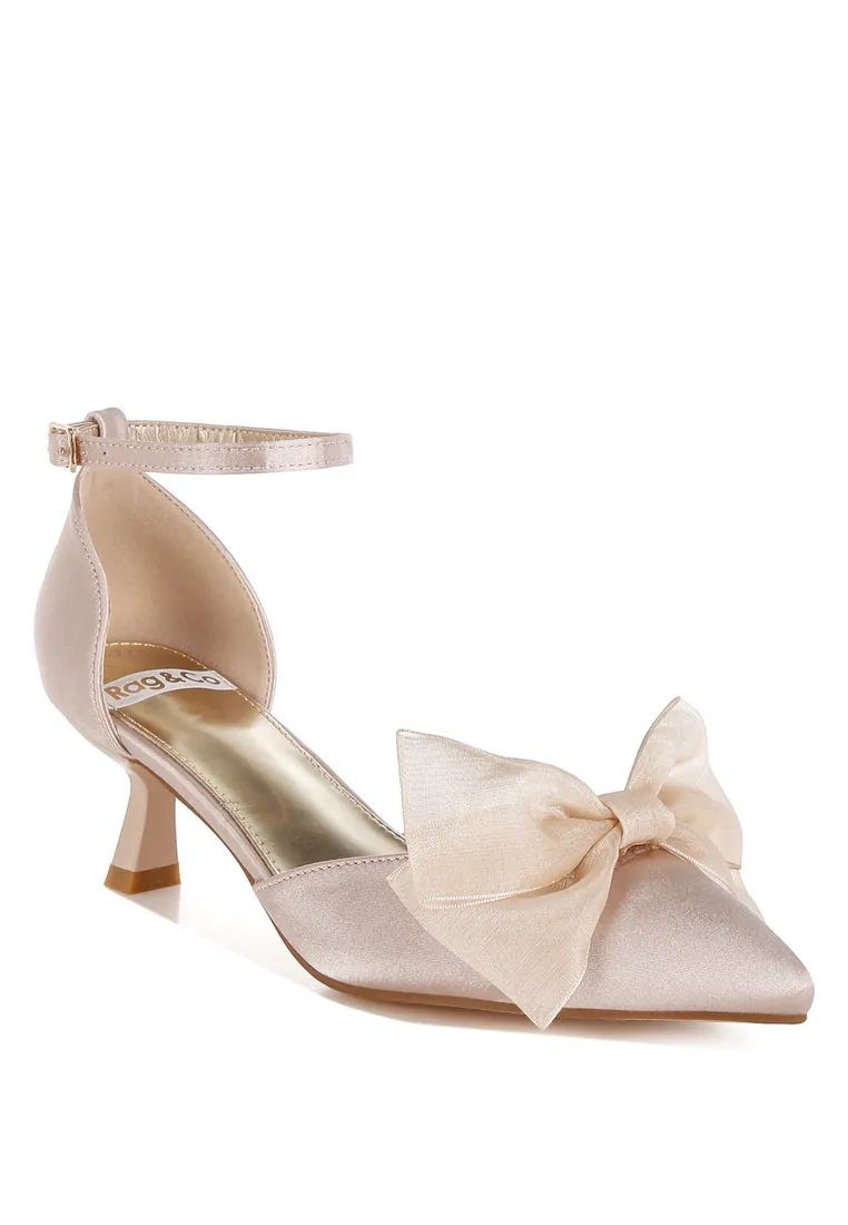 Cadell Bow Detail Satin Sandals