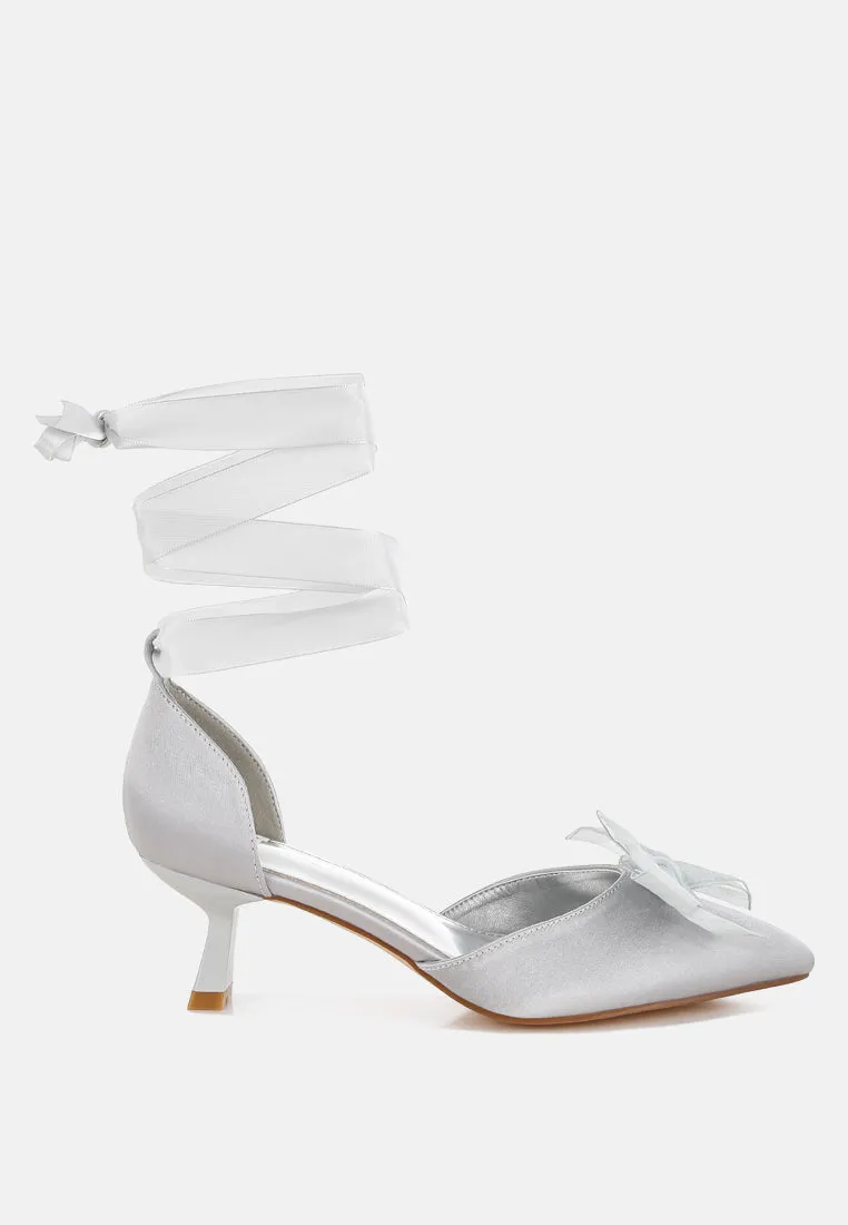 Cadell Bow Detail Satin Sandals