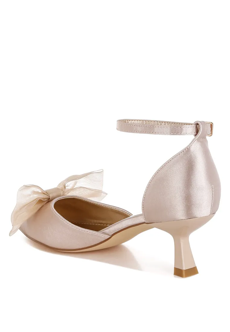 Cadell Bow Detail Satin Sandals