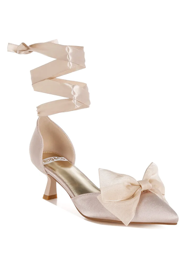 Cadell Bow Detail Satin Sandals