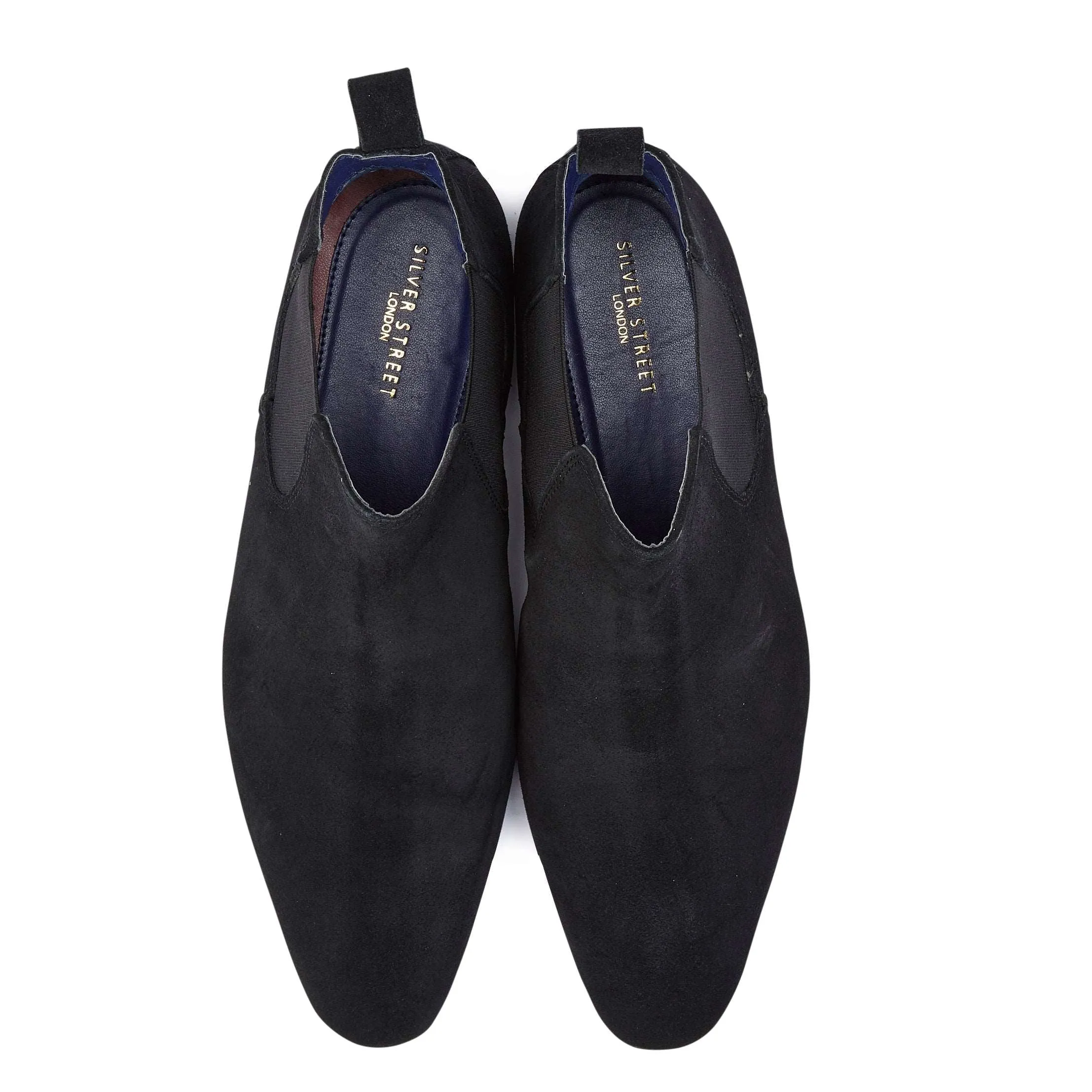 Carnaby Suede Leather Chelsea Boot - Black