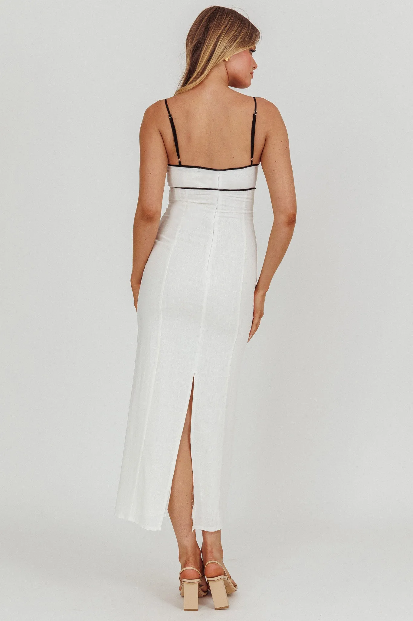 Chamberlain Contrast Maxi Dress White