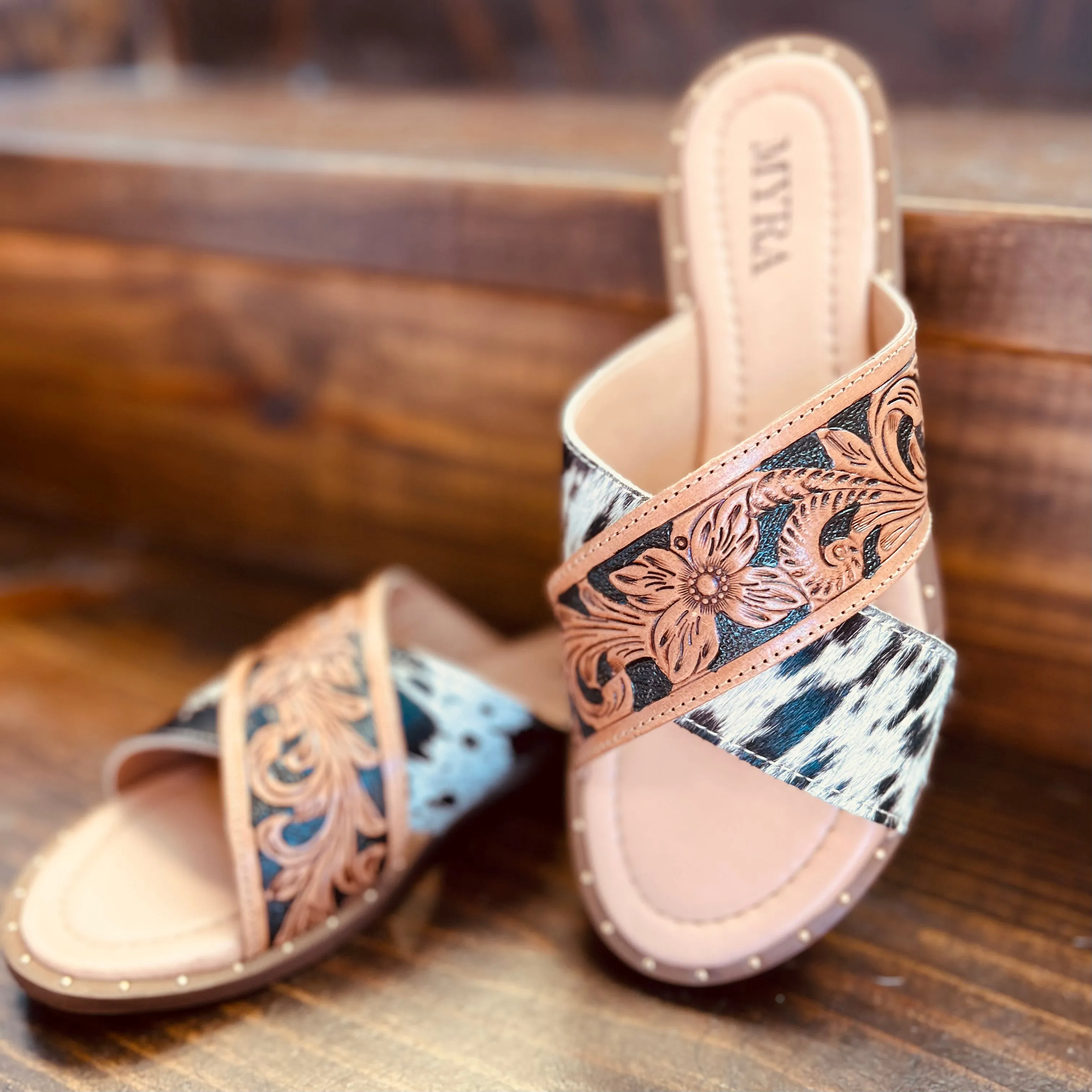 Chappy Western Hand Tooled Sandals