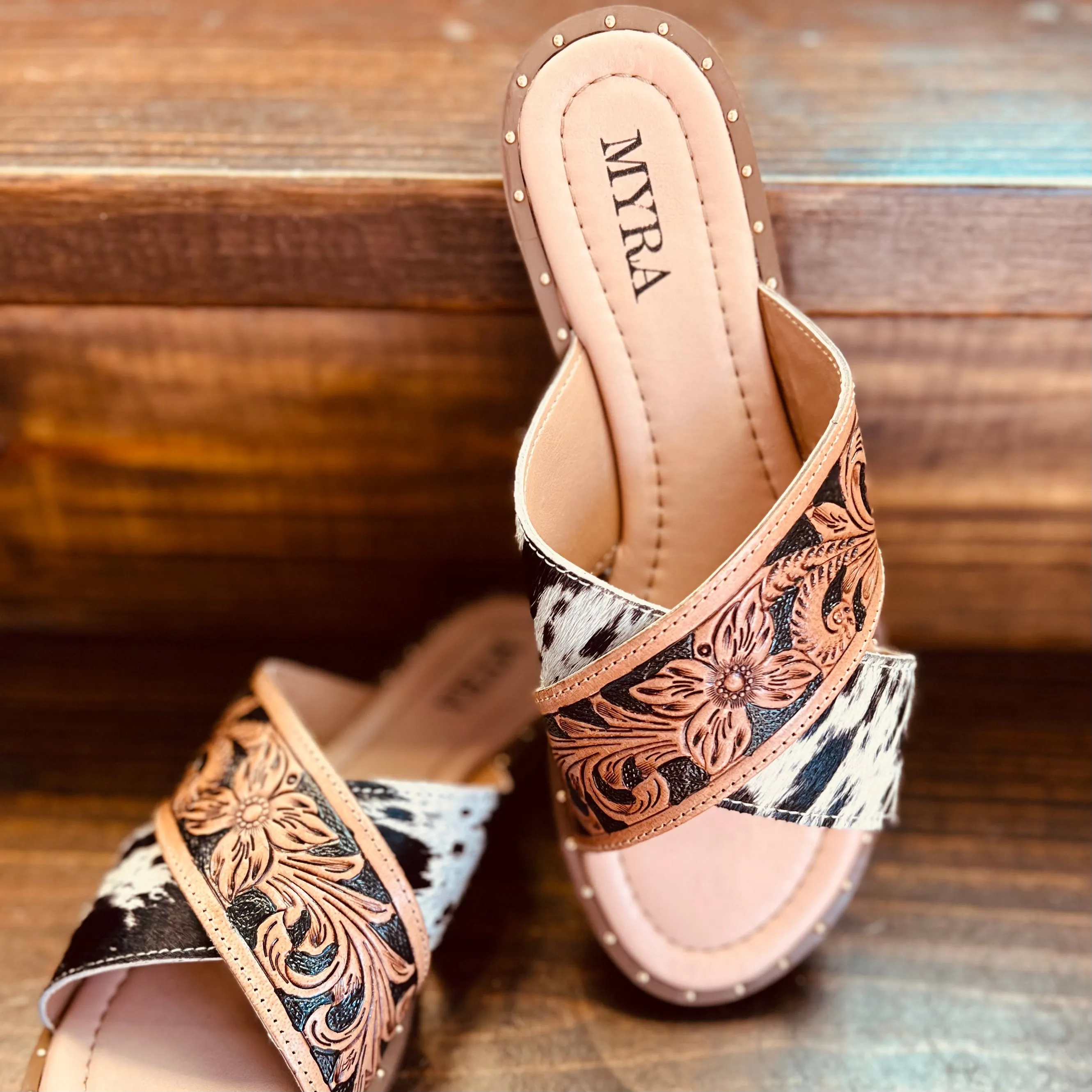 Chappy Western Hand Tooled Sandals