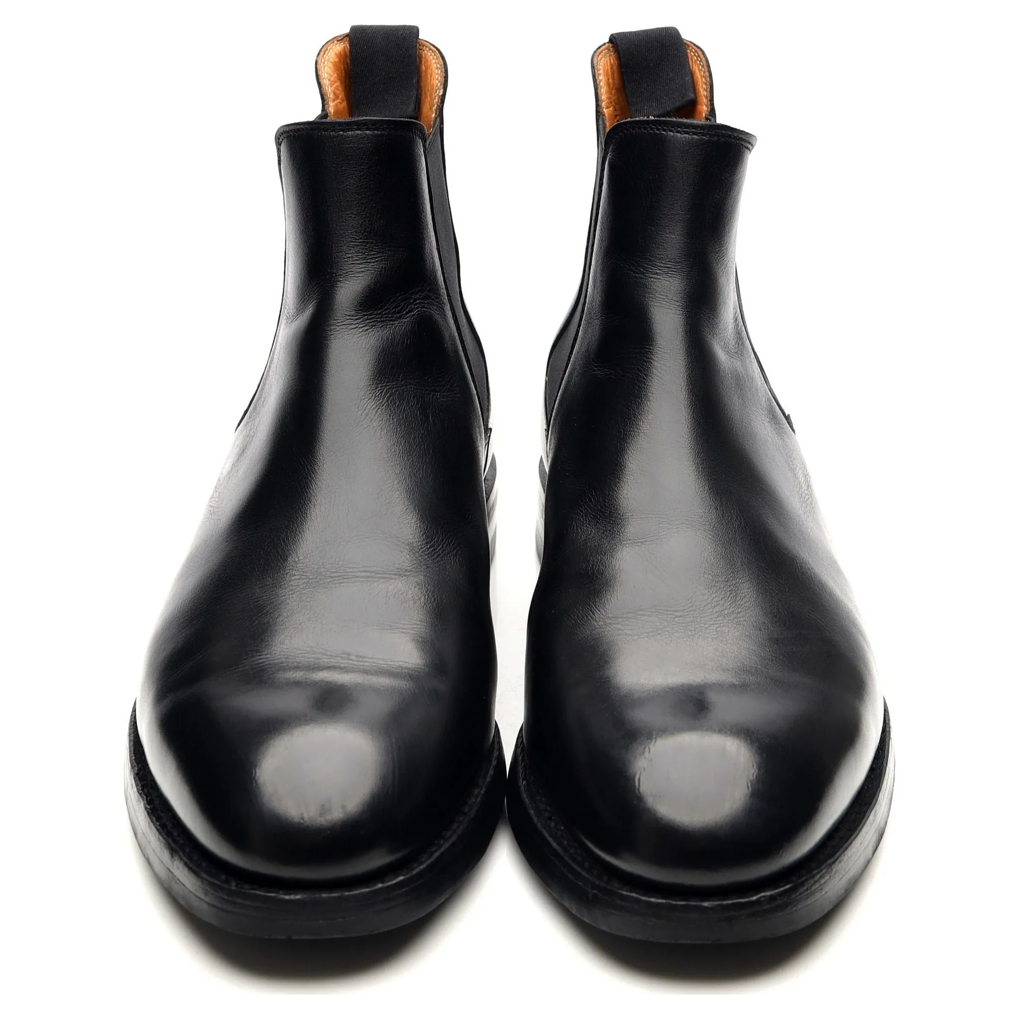 'Chelsea 5' Black Leather Chelsea Boots UK 10 E