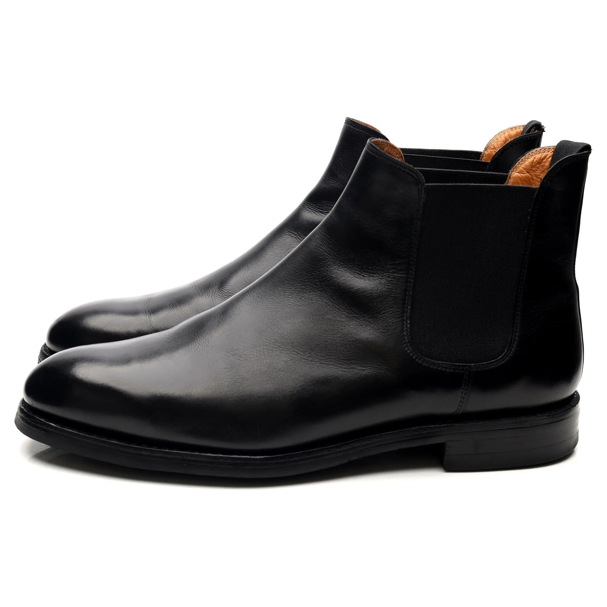 'Chelsea 5' Black Leather Chelsea Boots UK 10 E