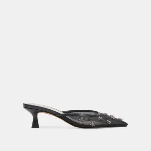 CLAIRE HEELS BLACK MESH - re:vita