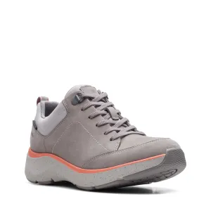 Clarks Women's Wave 2.0 Lace Waterproof - Grey/Peach