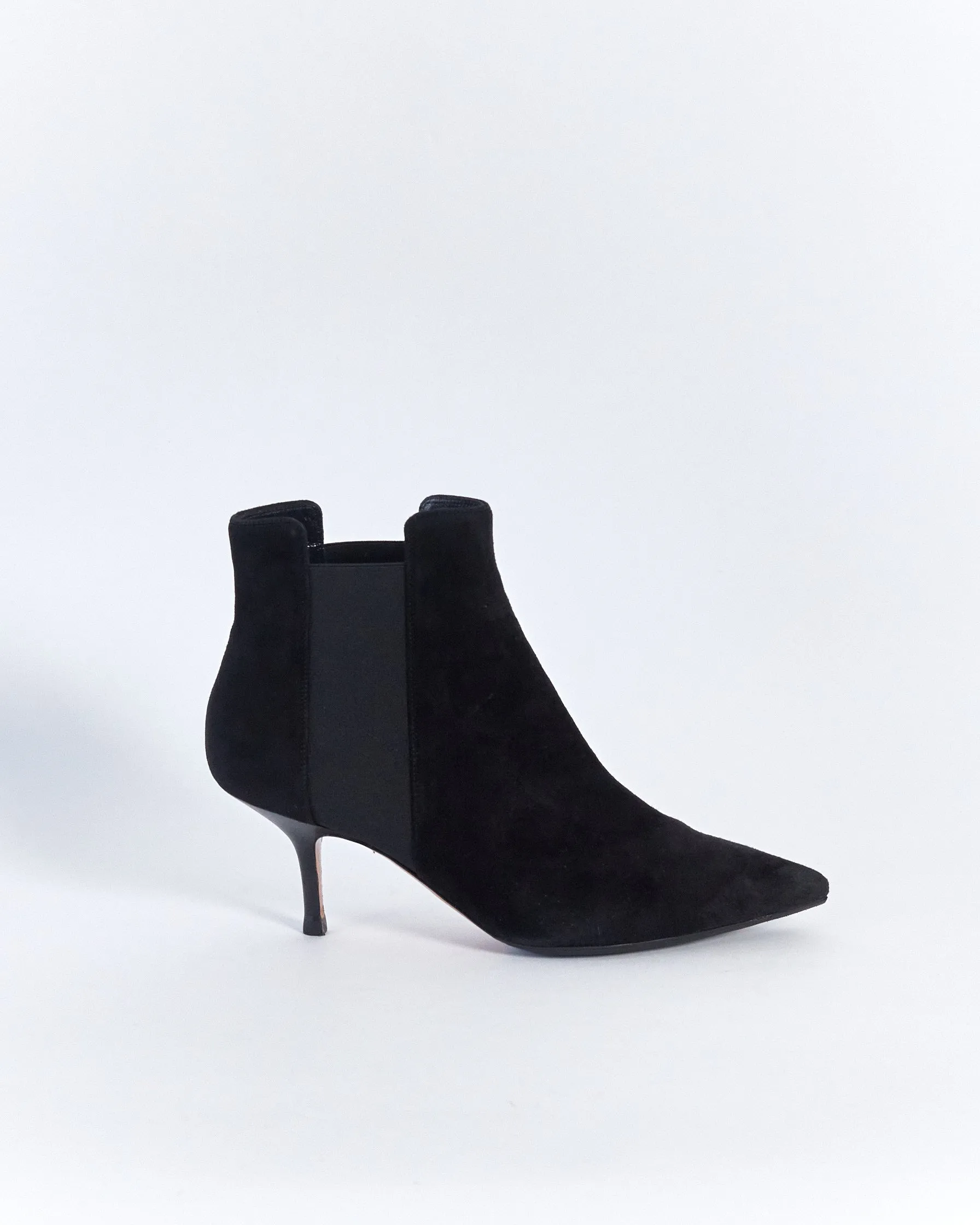 Céline suede kitten heel ankle boots, black, 37