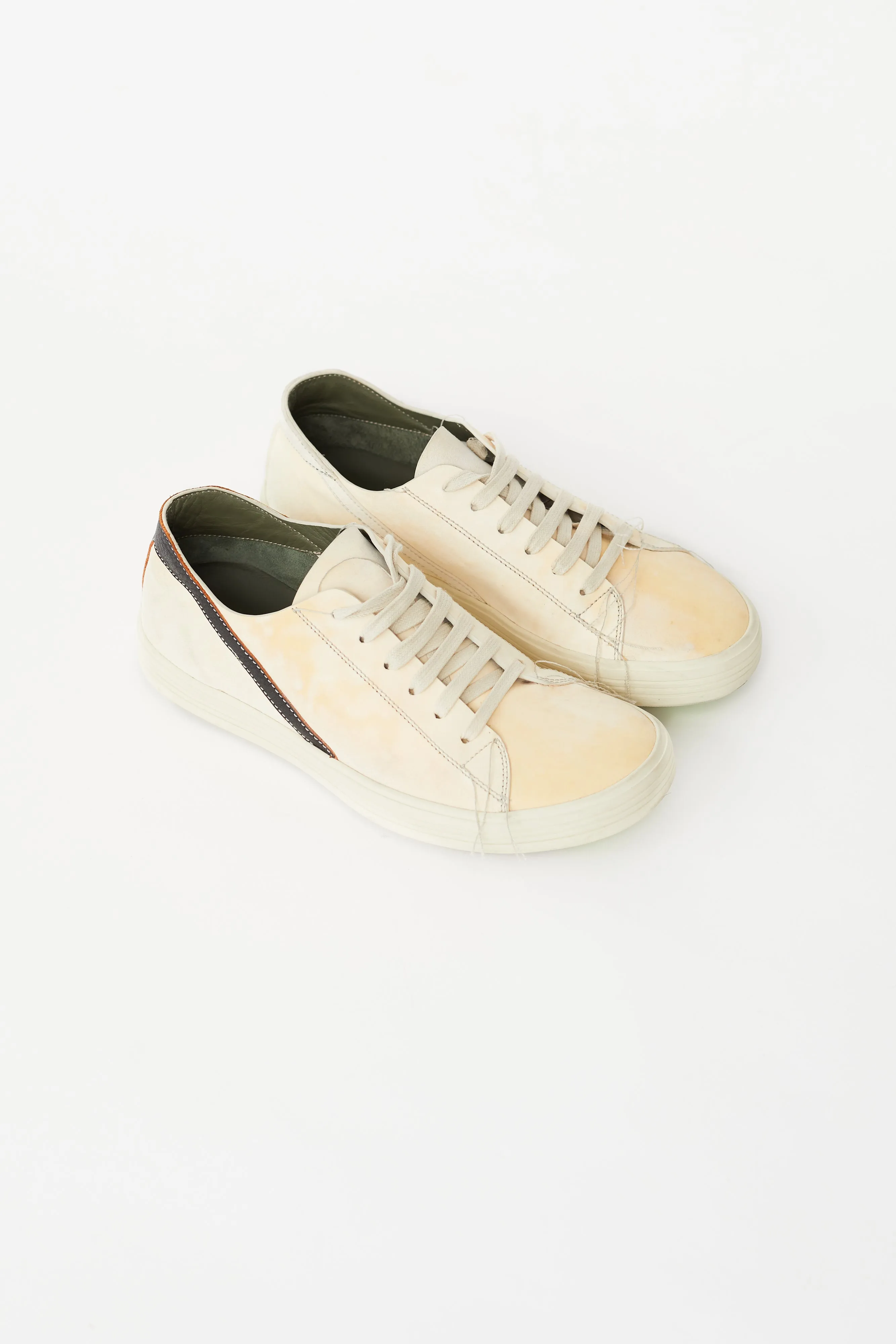 Cream Suede Babel Geotrasher Low Top Sneaker