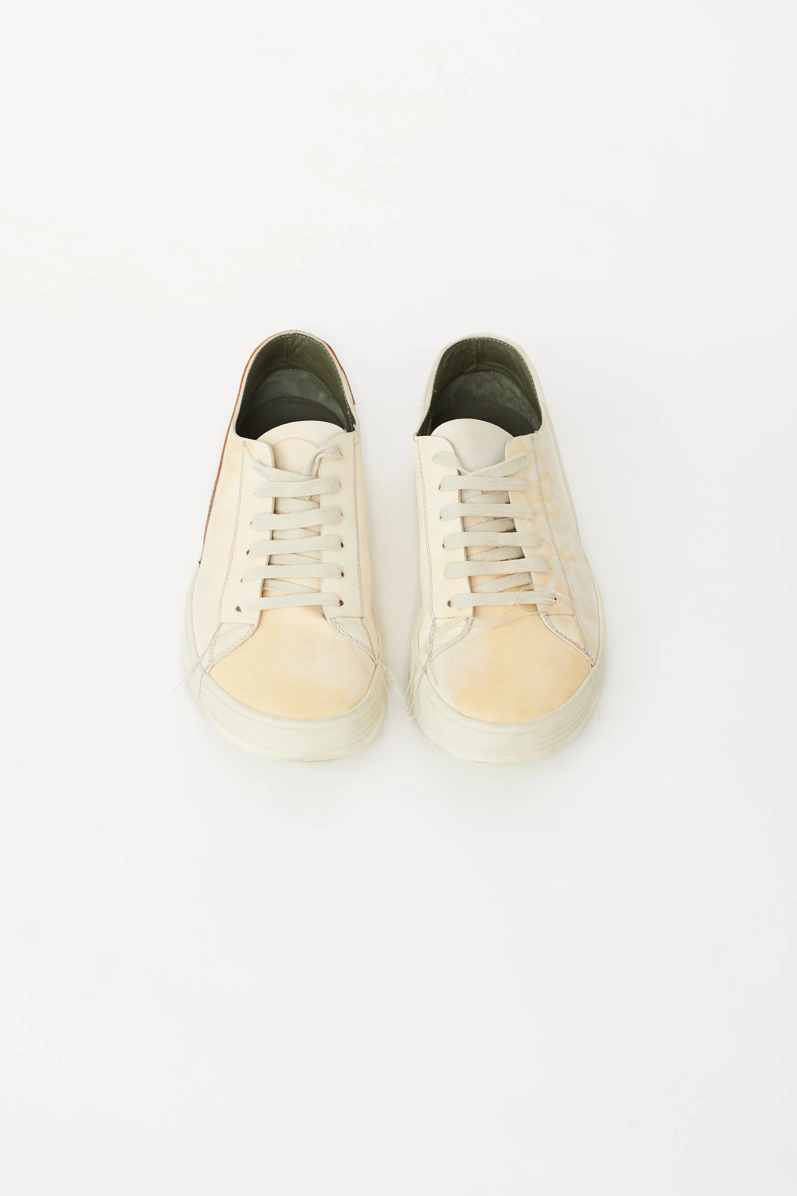 Cream Suede Babel Geotrasher Low Top Sneaker