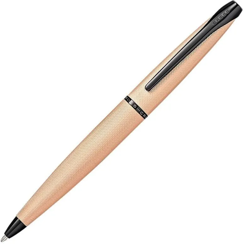 Cross ATX Brushed Rose Gold PVD Diamond Pattern Ballpoint Pen