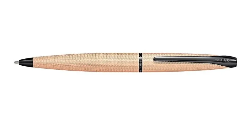 Cross ATX Brushed Rose Gold PVD Diamond Pattern Ballpoint Pen