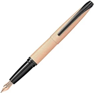 Cross ATX Brushed Rose Gold PVD Diamond Pattern Fountain Pen