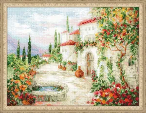 Cross Stitch Kit At He Fountain  40 X 30 cm