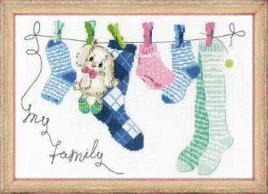 Cross Stitch Kit My Family  30 X 21 cm